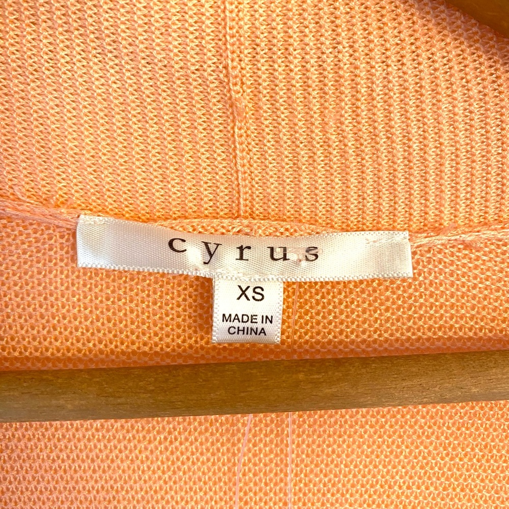 NWT $79 Cyrus peach + white long cardigan 100% viscose (size XS) - Picture 4 of 8